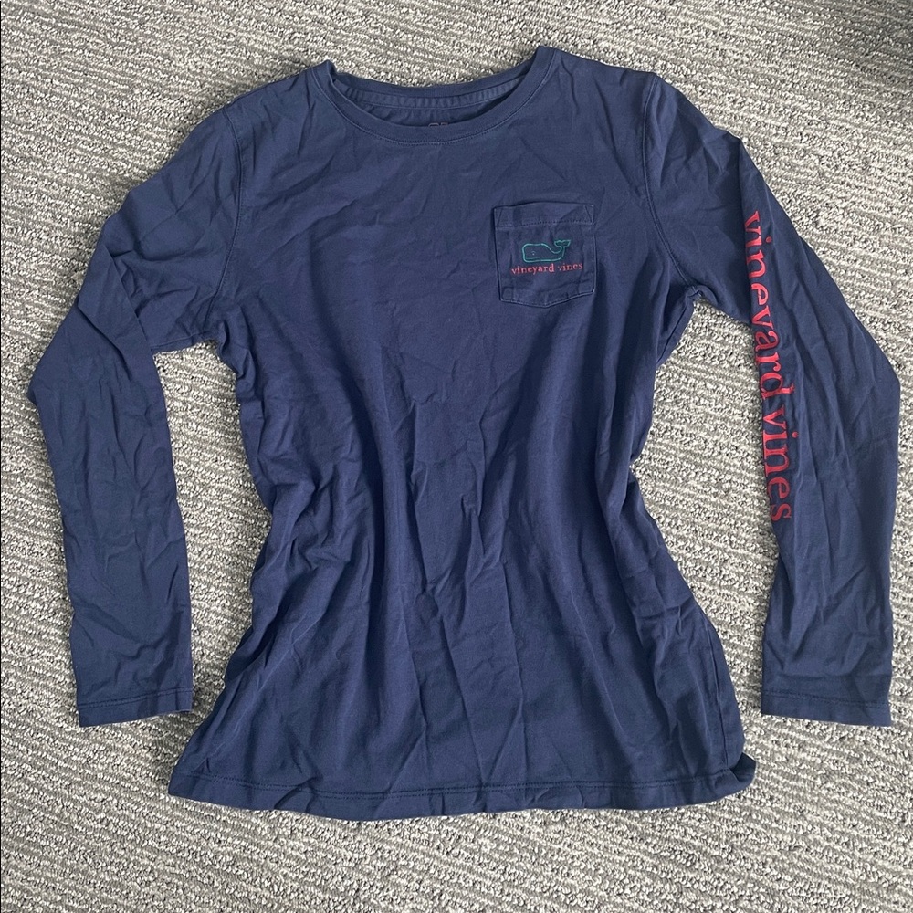 Navy Vineyard Vines Long Sleeve Shirt
